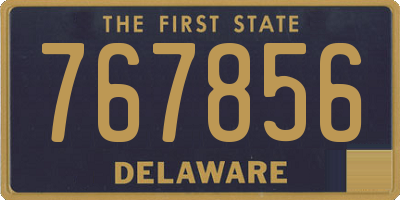 DE license plate 767856