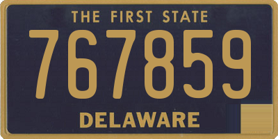 DE license plate 767859