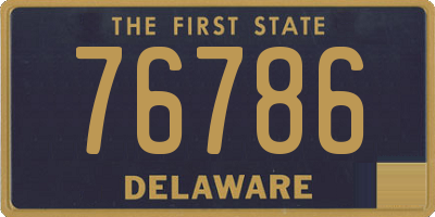 DE license plate 76786