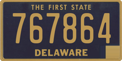 DE license plate 767864