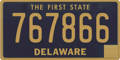 DE license plate 767866