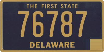 DE license plate 76787