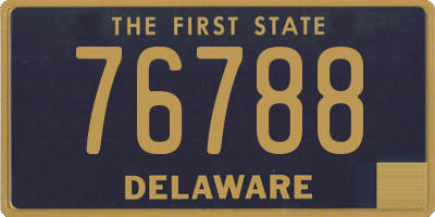DE license plate 76788