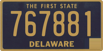 DE license plate 767881