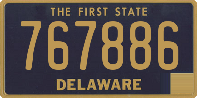 DE license plate 767886