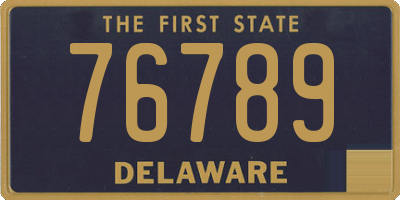 DE license plate 76789