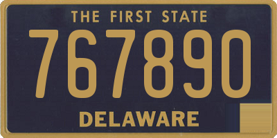 DE license plate 767890