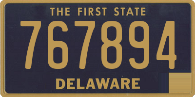 DE license plate 767894