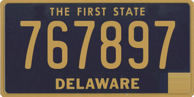 DE license plate 767897