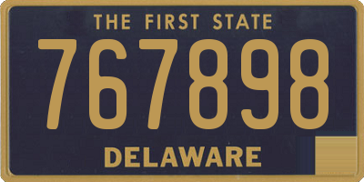 DE license plate 767898