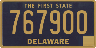 DE license plate 767900