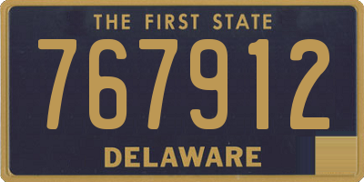 DE license plate 767912