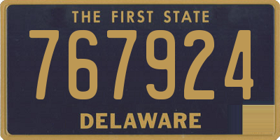 DE license plate 767924