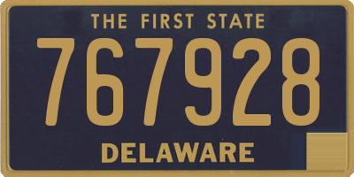 DE license plate 767928