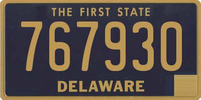 DE license plate 767930
