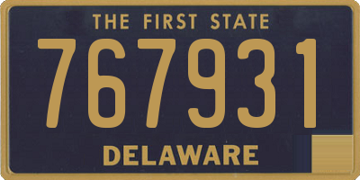 DE license plate 767931