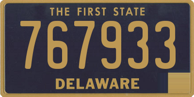 DE license plate 767933