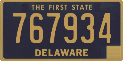 DE license plate 767934
