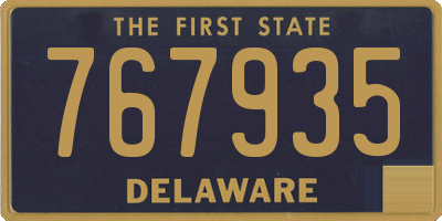 DE license plate 767935