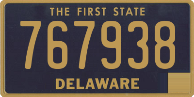 DE license plate 767938
