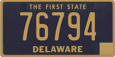 DE license plate 76794