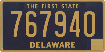 DE license plate 767940