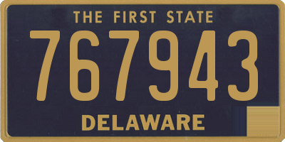 DE license plate 767943
