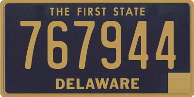 DE license plate 767944
