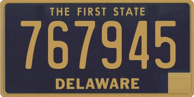 DE license plate 767945