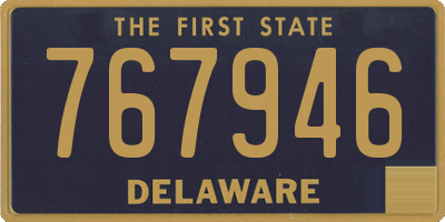 DE license plate 767946