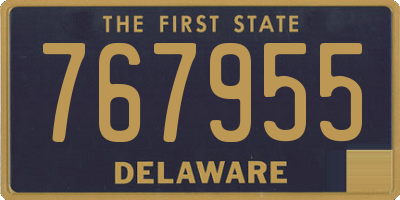 DE license plate 767955