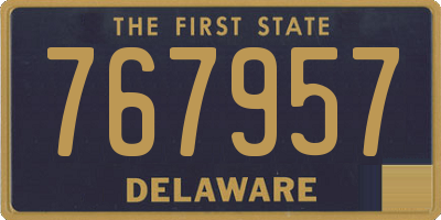 DE license plate 767957