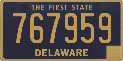 DE license plate 767959