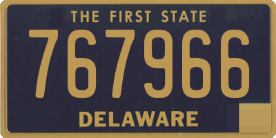 DE license plate 767966