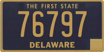 DE license plate 76797