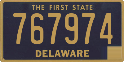 DE license plate 767974