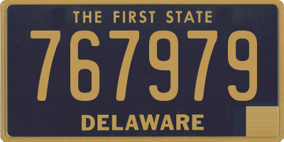 DE license plate 767979