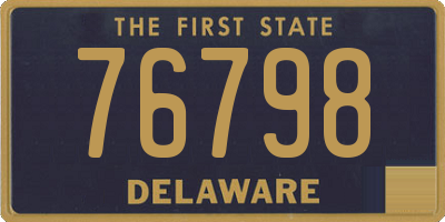 DE license plate 76798