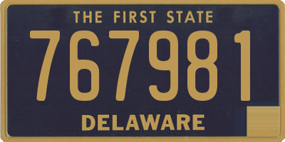 DE license plate 767981