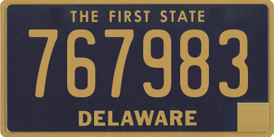 DE license plate 767983