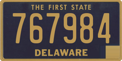 DE license plate 767984