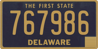 DE license plate 767986