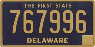DE license plate 767996