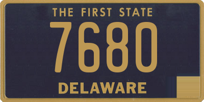 DE license plate 7680