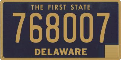 DE license plate 768007