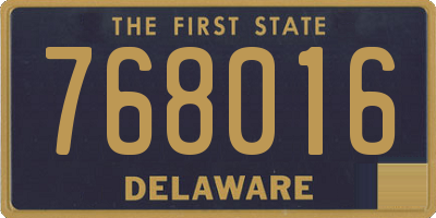 DE license plate 768016