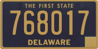 DE license plate 768017