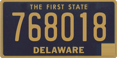 DE license plate 768018