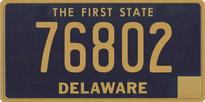 DE license plate 76802