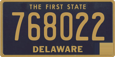 DE license plate 768022